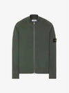 Wappen Patch Knit Zip-Up Jacket Dark Green - STONE ISLAND - BALAAN 3