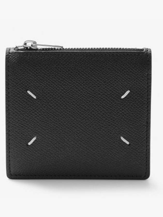 Four Stitches Calfskin Half Wallet Black - MAISON MARGIELA - BALAAN 2