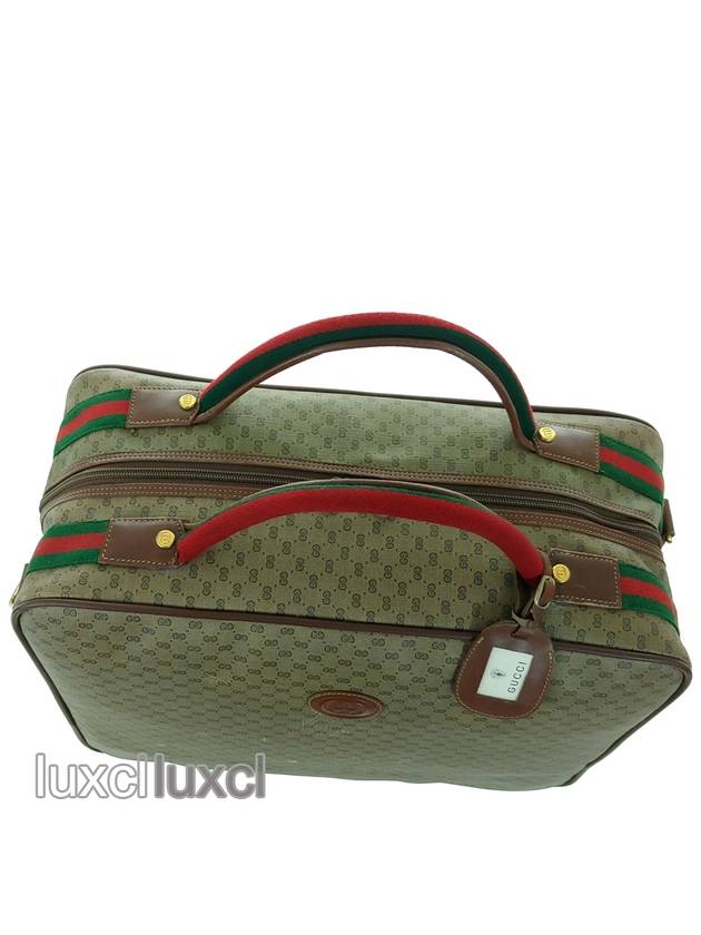 PVC Vintage Boston Bag GG Three Stripes Travel - GUCCI - BALAAN 7