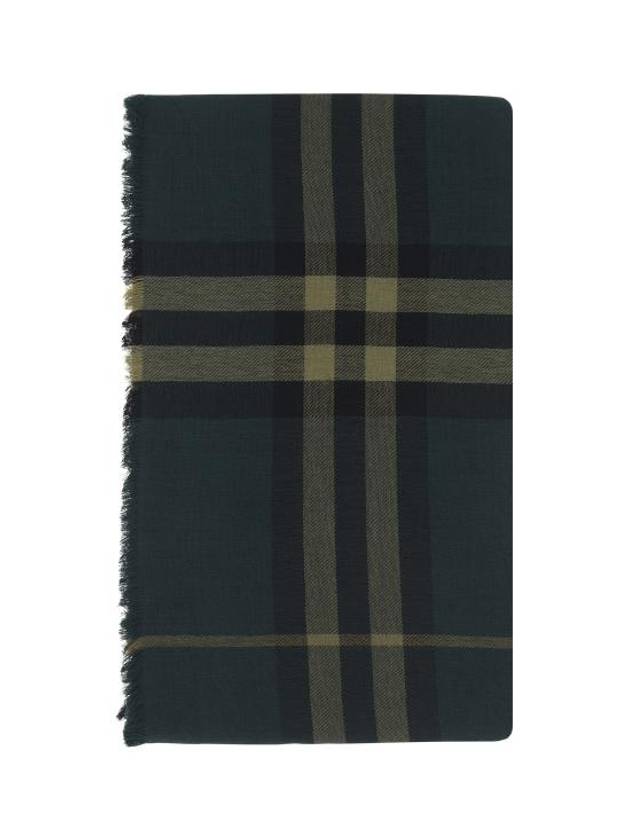 Check Lightweight Wool Scarf Shadow - BURBERRY - BALAAN 1