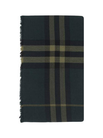 Check Lightweight Wool Scarf Shadow - BURBERRY - BALAAN 1