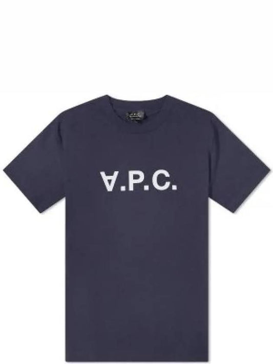 VPC Logo Organic Cotton Short Sleeve T-Shirt Navy - A.P.C. - BALAAN 2