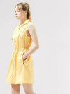 Golf Hooded Sleeveless Dress Yellow - HENRY STUART - BALAAN 1