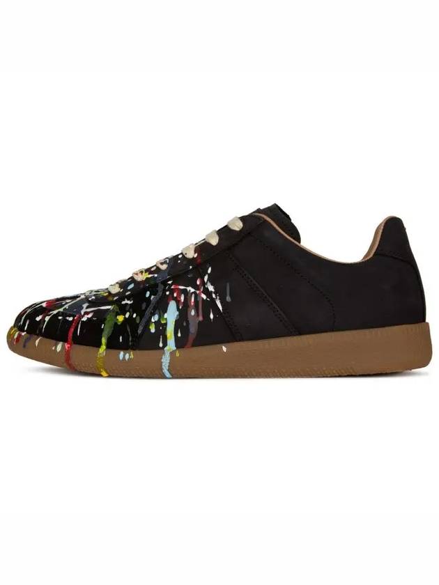 Men's Replica German Army Paint Low Top Sneakers Black - MAISON MARGIELA - BALAAN 3