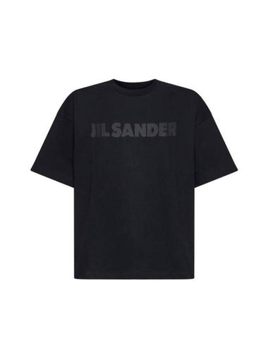 Logo Print Short Sleeve T-Shirt Black - JIL SANDER - BALAAN 1