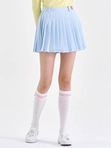 Heart Attack Layer Pleated Skirt Sky Blue - GOXO - BALAAN 1