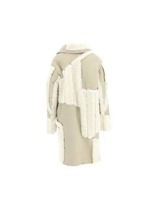 Zipped Shearling Single Coat Cream White - TOM FORD - BALAAN 3