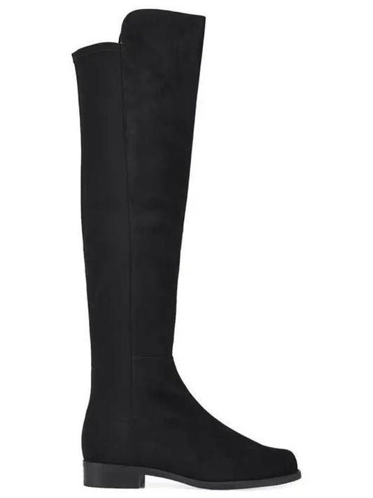 Women's Suede Leather 5050 Long Boots Black - STUART WEITZMAN - BALAAN 1