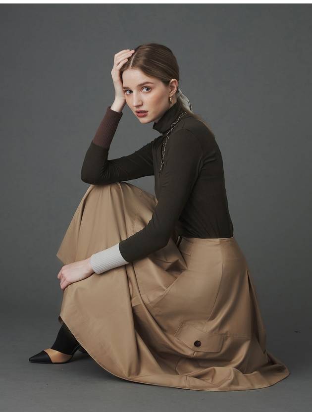 Marigold trench skirt dark beige - DE PERI MERA - BALAAN 4