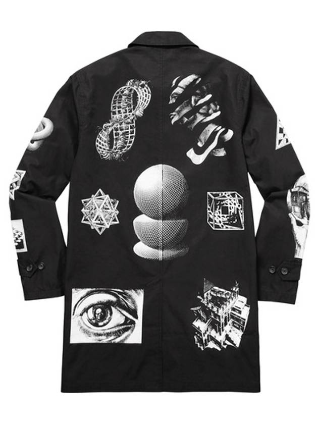 MC Escher Trench Coat Black - SUPREME - BALAAN 3