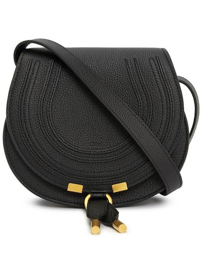 Marcie Saddle Small Grained Leather Cross Bag Black - CHLOE - BALAAN 2