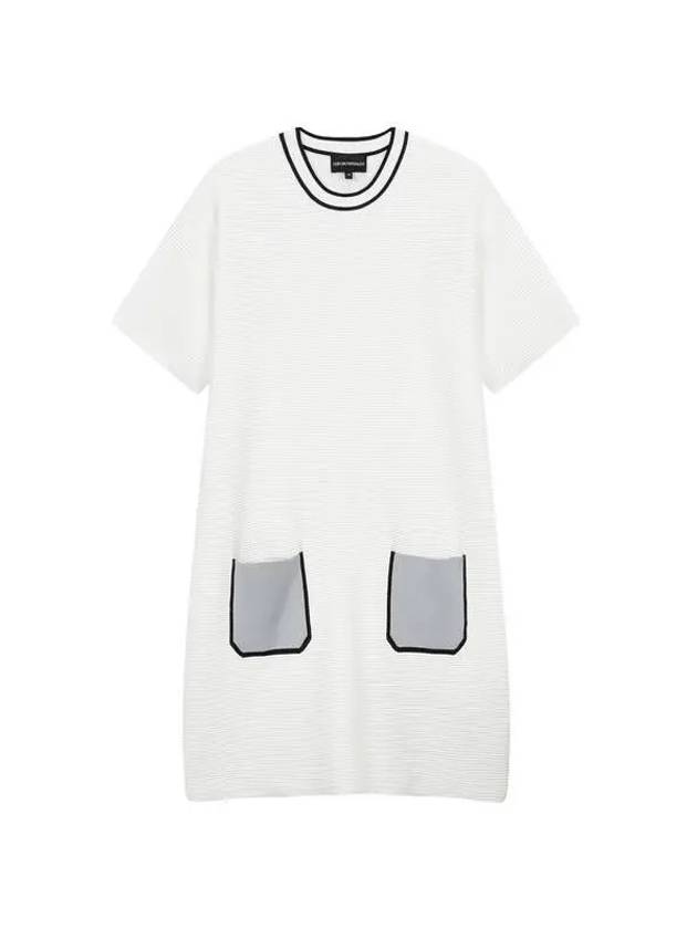 Women s pocket point knit dress white 270078 - EMPORIO ARMANI - BALAAN 1