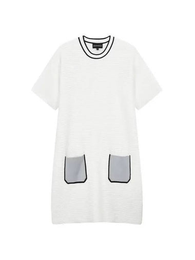 Women s pocket point knit dress white 270078 - EMPORIO ARMANI - BALAAN 1