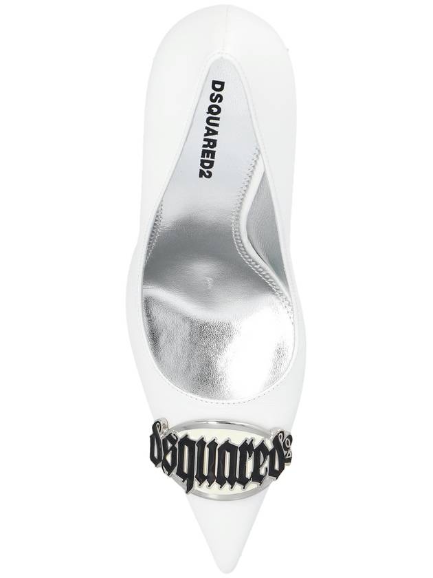 logo decorated leather pumps 100mm PPW011001500001 - DSQUARED2 - BALAAN 7