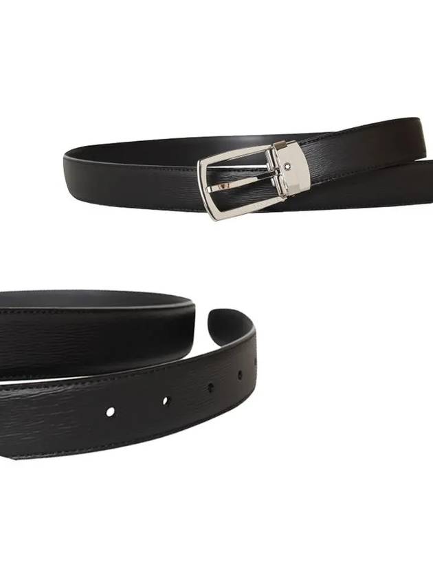 Men's Casual Leather Belt Black - MONTBLANC - BALAAN 4