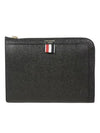 Pebble Minifolio Clutch Bag Black - THOM BROWNE - BALAAN 2