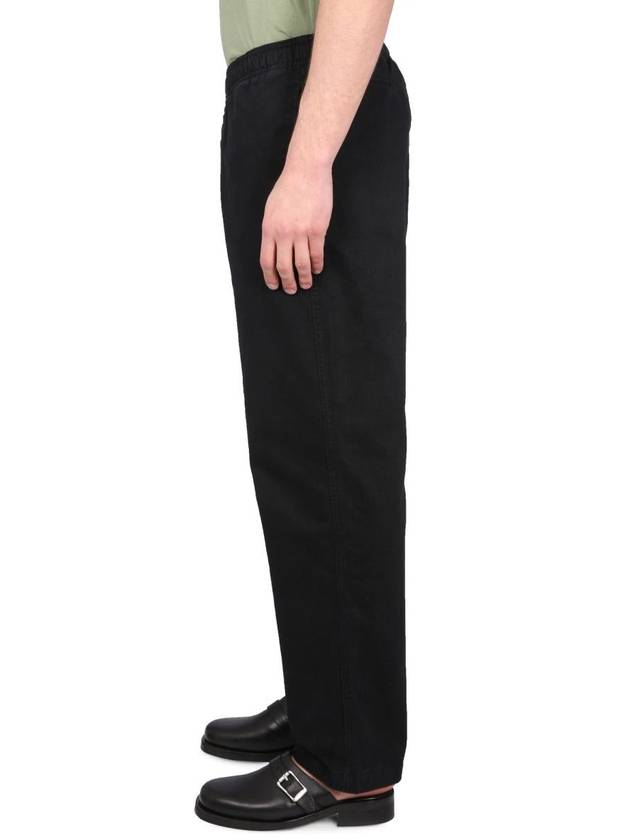 Beach Brushed Cotton Straight Pants Black - STUSSY - BALAAN 4