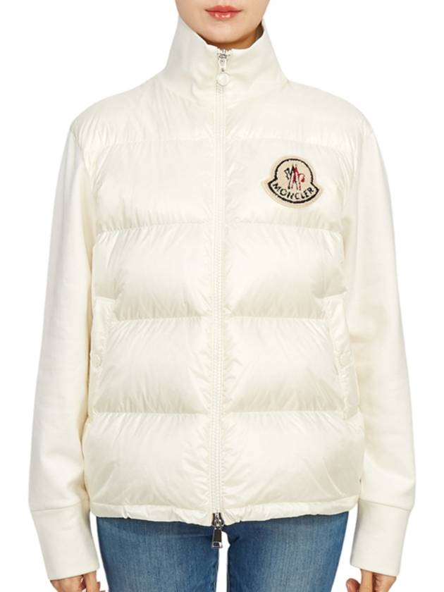 logo patch padded zip up sweatshirt cardigan 8G00014 89A2Y 034 - MONCLER - BALAAN 2