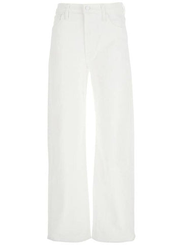 'The Dodger Sneak' White Five Pocket Jeans In Cotton Woman - MOTHER - BALAAN 1