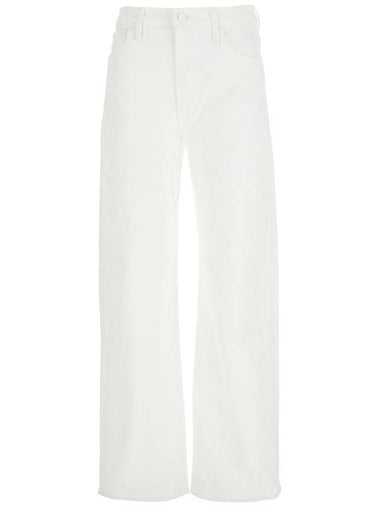 'The Dodger Sneak' White Five Pocket Jeans In Cotton Woman - MOTHER - BALAAN 1