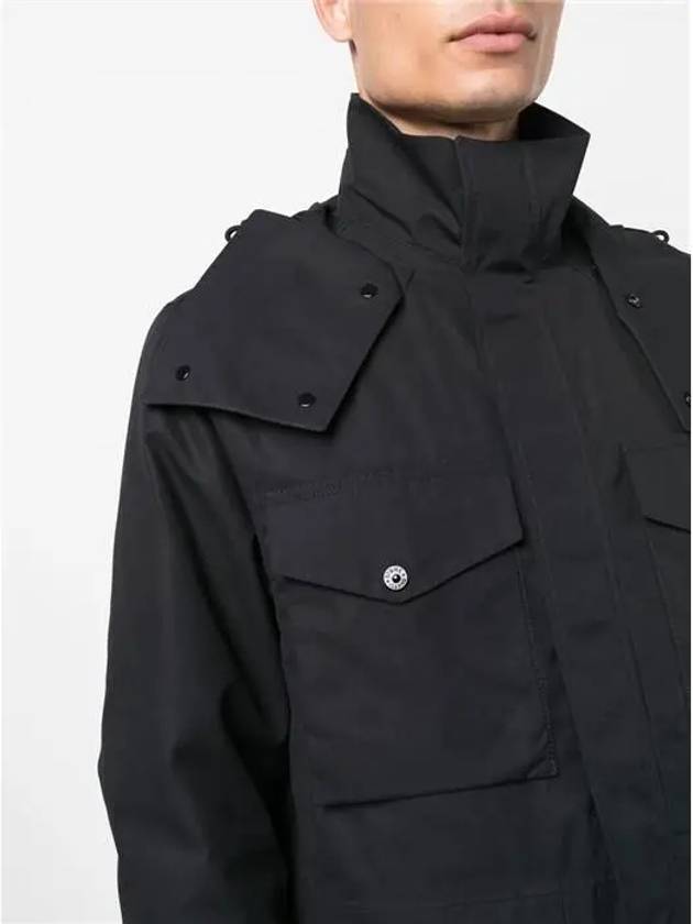 Men's Wappen Patch Ghost Piece Zip-up Jacket Black - STONE ISLAND - BALAAN 7