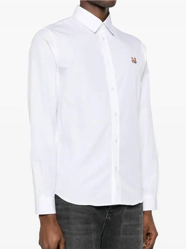 Fox Head Long Sleeve Shirt White - MAISON KITSUNE - BALAAN 6