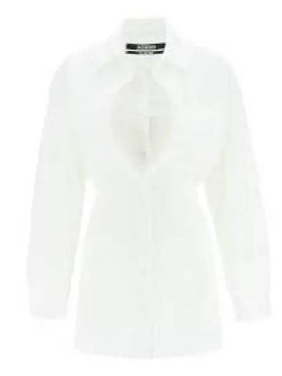 La Robe Baunhilha Layered Shirt Short Dress White - JACQUEMUS - BALAAN 2