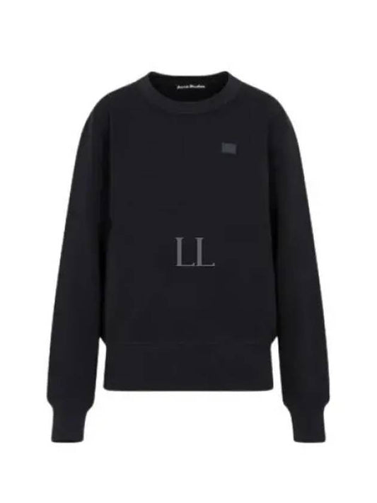 Face Patch Crew Neck Knit Top Black - ACNE STUDIOS - BALAAN 2