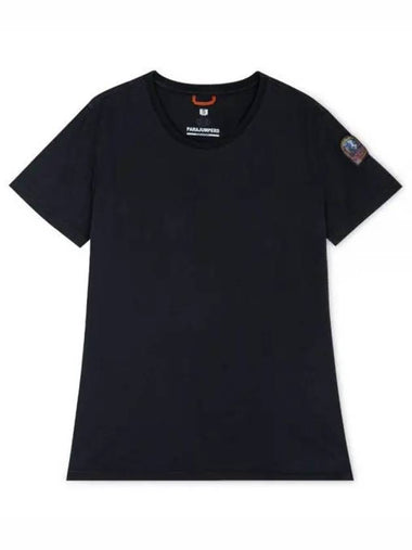 Women s Logo Patch Navy Short Sleeve T Shirt PWTSBT31 710 1156282 - PARAJUMPERS - BALAAN 1