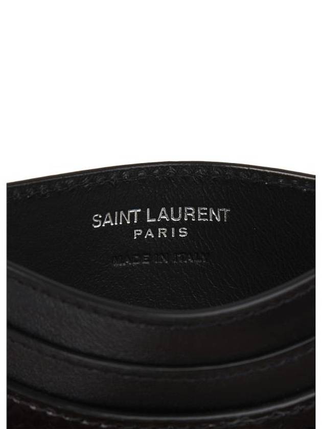 Cassandre Logo Card Wallet Black - SAINT LAURENT - BALAAN 5