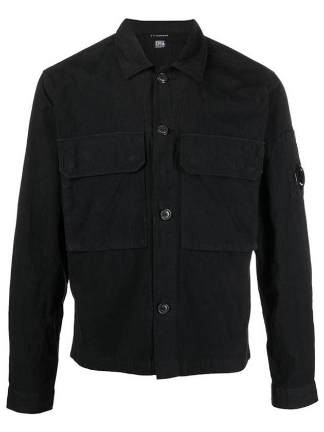 Lens Wappen Tech Cotton Shirt Jacket - CP COMPANY - BALAAN.