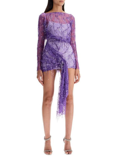 mini lace dress with sequins - CHRISTOPHER ESBER - BALAAN 2