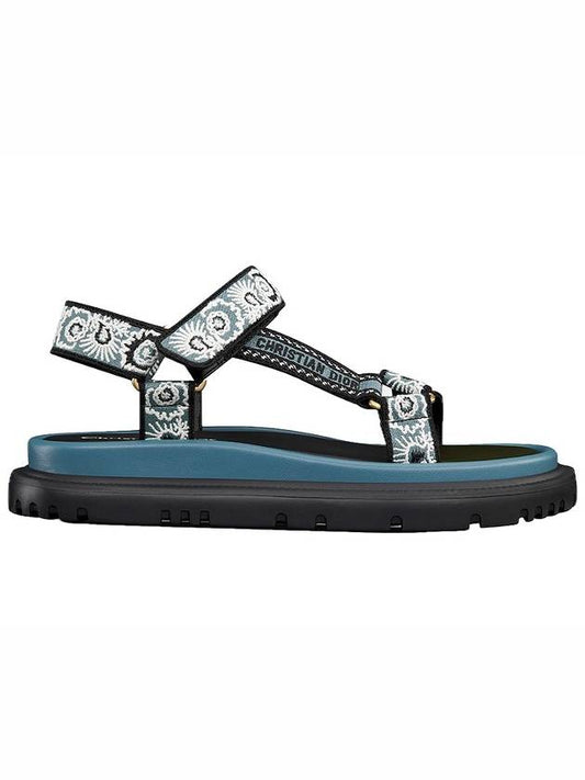 D-Way Embroidered Logo Sandals Blue - DIOR - BALAAN 2