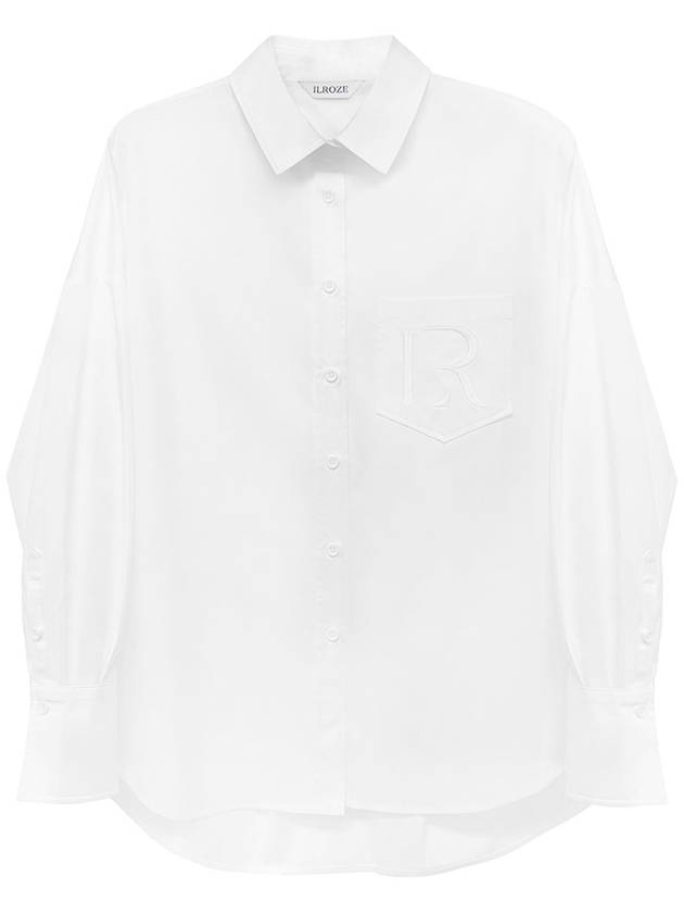 R LOGO OVERSIZED SHIRT WHITE - ILROZE - BALAAN 1