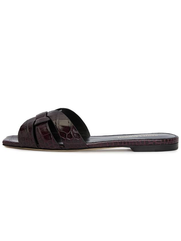 Women's Tribute Slippers Burgundy - SAINT LAURENT - BALAAN 5