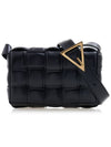 Cassette Intrecciato Padded Small Cross Bag Black - BOTTEGA VENETA - BALAAN 2