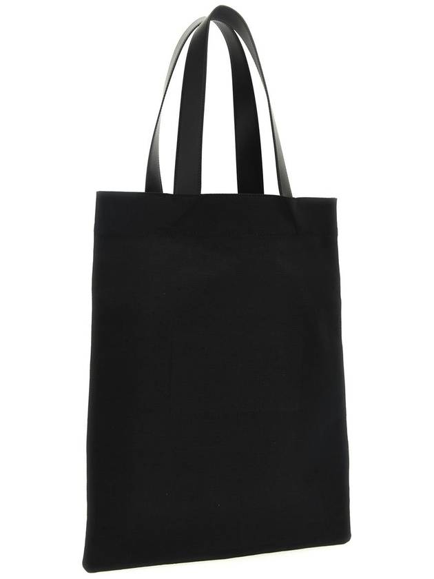 Logo Canvas Tote Bag Black - JIL SANDER - BALAAN 3