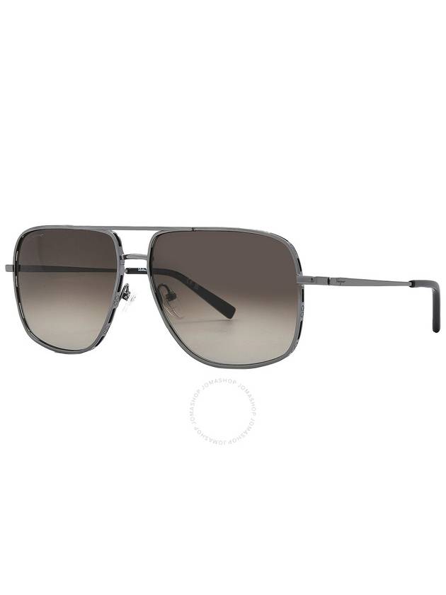 Salvatore Ferragamo Dark Grey Navigator Men's Sunglasses SF278S 069 60 - SALVATORE FERRAGAMO - BALAAN 3