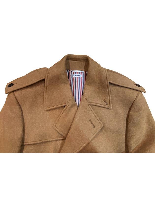 Double Breasted Trench Coat Camel - THOM BROWNE - BALAAN 6