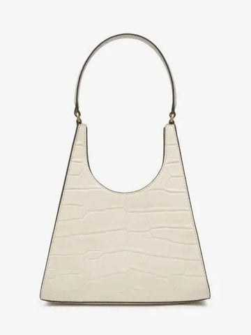 Ray Crocodile Embossed Tote Bag White 129125CFC - STAUD - BALAAN 1