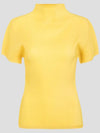 Pleated Please Top Mist Half Neck April Yellow FK293 - ISSEY MIYAKE - BALAAN 1