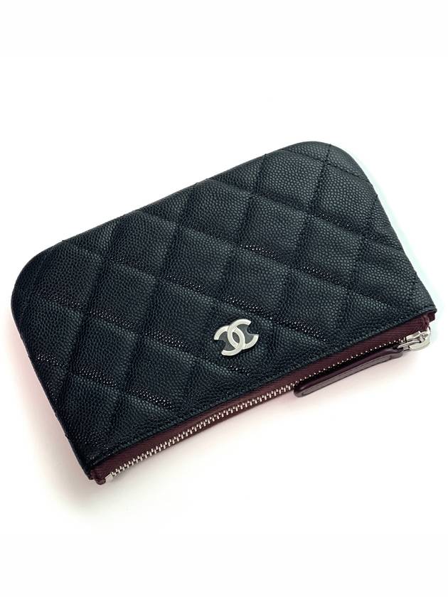 Classic Caviar Mini Pouch Black Silver Plated AP4020 Knockdok - CHANEL - BALAAN 3