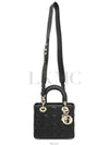 Lady Bag Small Black Cannage Sheepskin M0538ONGE Top Handle - DIOR - BALAAN 5