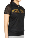 Golf Gauge Jacquard MLW 3A AP05 BLACK Women s Collar Short Sleeve T Shirt Regular Fit - MARK & LONA - BALAAN 4