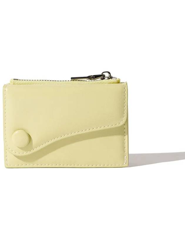 Dot Saddle Keyring Coin Zipper Business Card Holder Card Wallet Pale Lemon - LE MASQUE - BALAAN 4