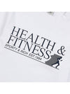 Logo Printed Cotton TShirt HEALTH FITNESS T SHIRT WHITE NAVY - SPORTY & RICH - BALAAN 5