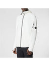 Lens Wappen Soft Neck Zip Up Hoodie White - CP COMPANY - BALAAN 5