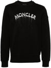 logo print faded effect sweatshirt black - MONCLER - BALAAN 1