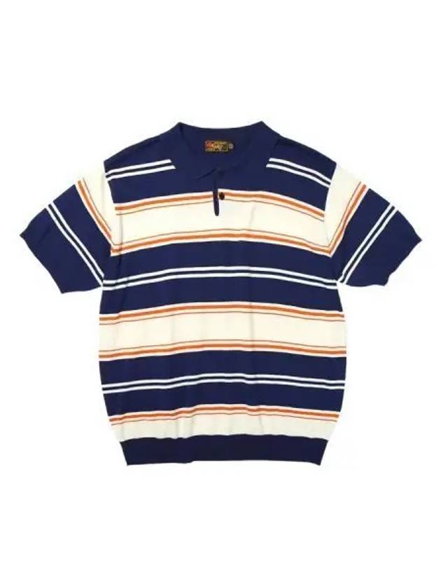 Chicano striped collar knit navy - OGARP - BALAAN 1