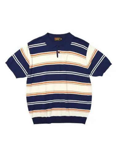 Chicano striped collar knit navy - OGARP - BALAAN 1